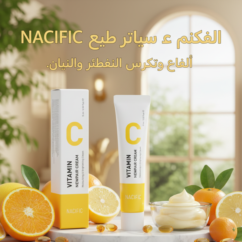 Nacific Vitamin C Newpair Cream – Brightening & Moisturizing Spot Treatment with Micro Vitamin Capsules | Targets Acne Scars & Dark Circles | For Sensitive Skin