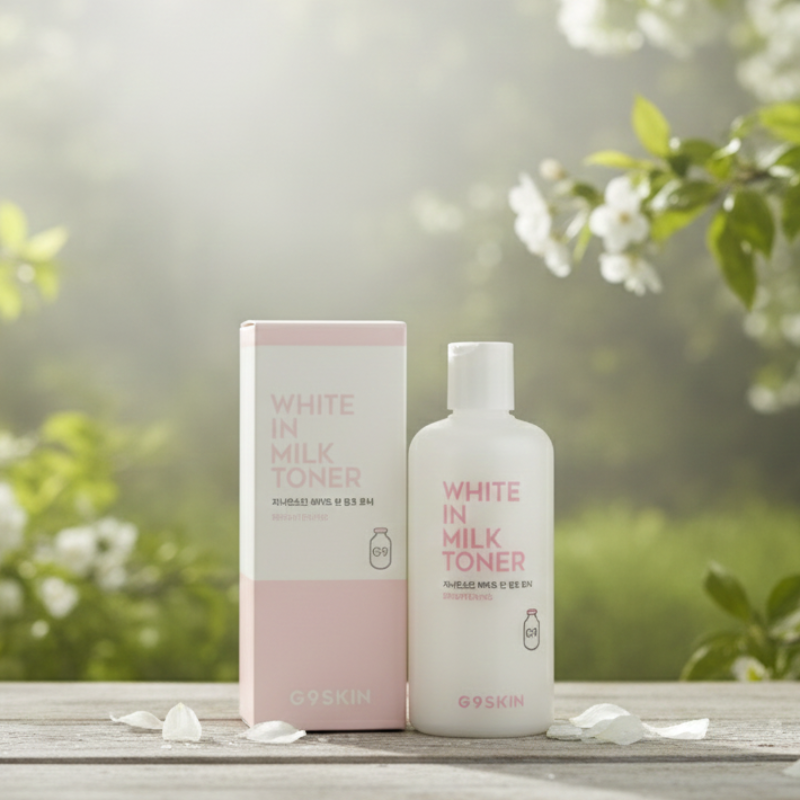 G9SKIN White In Milk Toner | Milk Protein + Niacinamide | Brightening Milky Toner for Dull & Dry Skin