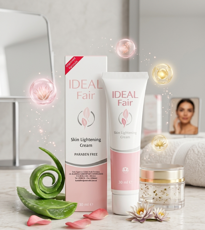 Ideal Fair Skin Lightening Cream 30ml – Paraben-Free Brightening Cream | Reduces Dark Spots & Hyperpigmentation | Improved Formula with Vitamin C & Niacinamide