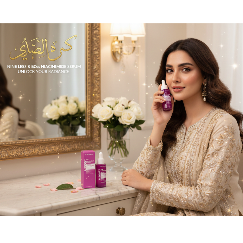 Nine Less B-Boost 10% Niacinamide Serum | Tranexamic Acid 20,000ppm + Ascorbyl Glucoside | Pore Minimizer & Dark Spot Corrector for Sensitive Skin