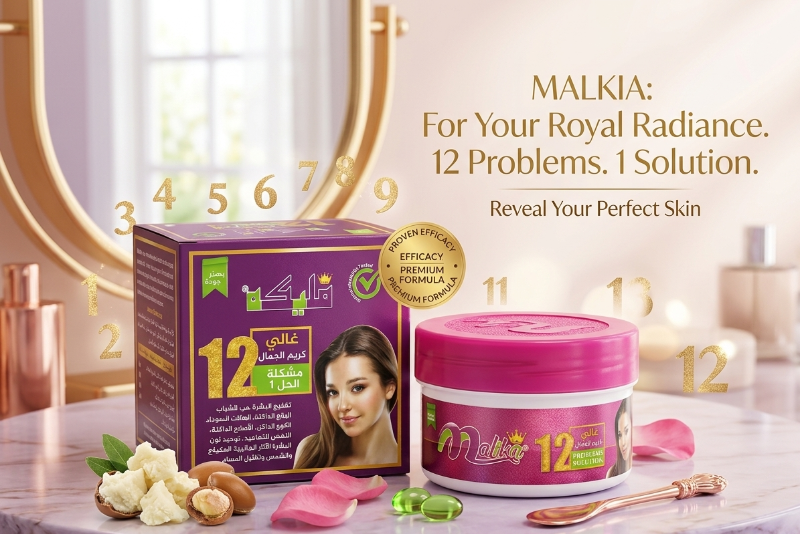 Malika 12 Problems 1 Solution Cream: Lightens Skin, Acne, Dark Spots, Dark Circles, Freckles & Wrinkles