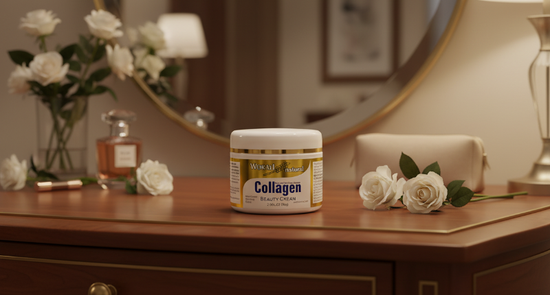 Wokali Natural Collagen Beauty Cream: 100% Pure Collagen with Vitamin E