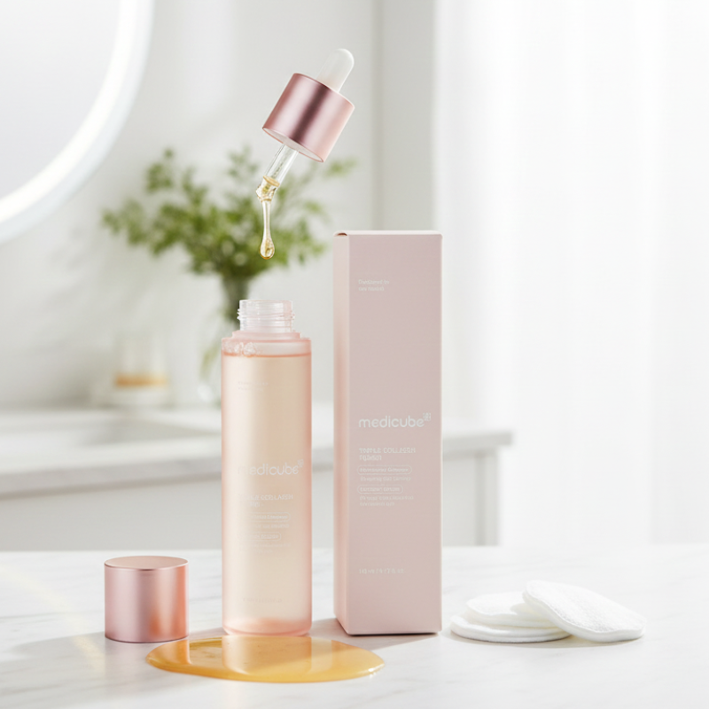 Medicube Triple Collagen Toner | 3-Type Collagen + Niacinamide | Anti-Aging Milky Toner for Dry & Dehydrated Skin