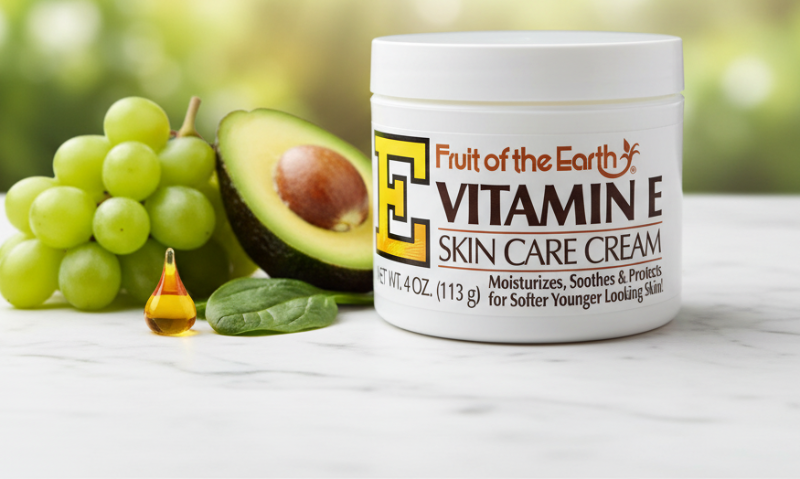 Fruit of the Earth Vitamin E Cream: With Aloe, Collagen & Elastin – 4 oz