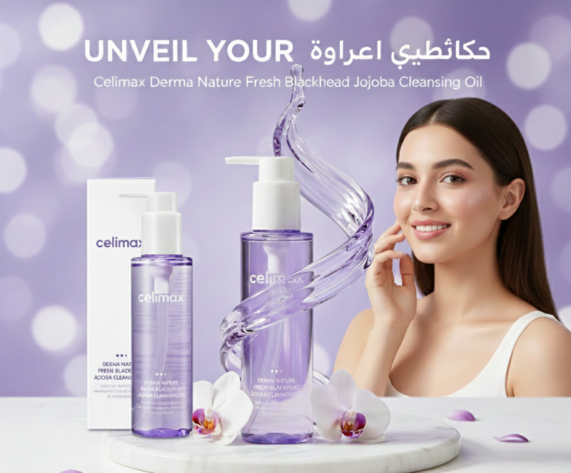 Celimax Jojoba Cleansing Oil - Korean Blackhead Cleanser & Makeup Remover for All Skin Types