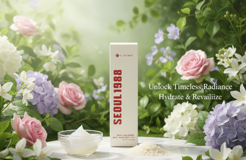 K-Secret Seoul 1988 Cream: Snail Mucin 93% + Rice | 93% Snail Secretion Filtrate | Hydrating & Soothing Anti-Aging Cream | 100ml