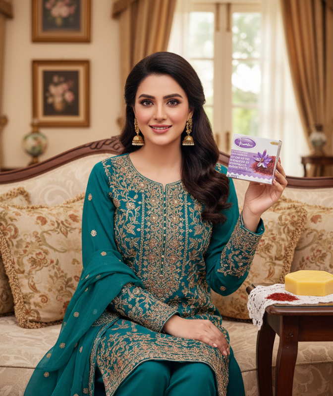 صابون الزعفران من Tcosmetics | صابون فاخر لمكافحة الشيخوخة وتفتيح البشرة  
Tcosmetics Saffron Soap | Luxurious Anti-Aging and Skin Brightening Soap