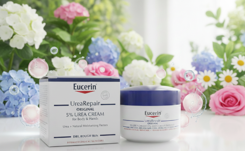 Eucerin UreaRepair Original 5% Urea Cream | Intense Moisturizer for Dry, Rough Skin | For Body & Hands | Repairs Skin Barrier