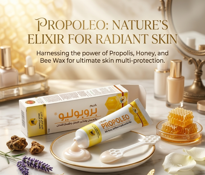 Propoleo Cream 40g: Natural Honey, Bee Propolis & Beeswax – All-Purpose Moisturizer for Sensitive Skin