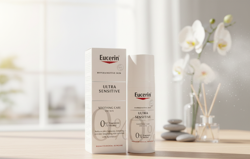 Eucerin Ultra Sensitive Soothing Care | Fragrance-Free Face Cream for Dry & Hypersensitive Skin