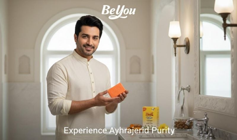 صابون الكركم العشبي - تركيبة أيورفيدية | صابون لتفتيح وتنقية البشرة لإشراقة طبيعية | نباتي 100% Herbal Turmeric Soap - Ayurvedic Formula | Skin Brightening and Purifying Soap for a Natural Glow | 100% Vegan