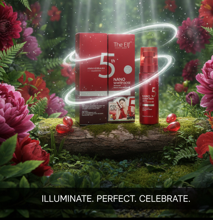 Elf Nano White Dose Premium White Plus Advanced Whitening Serum | 5th Anniversary Edition | Niacinamide, Glutathione, Arbutin | Face & Body Brightening