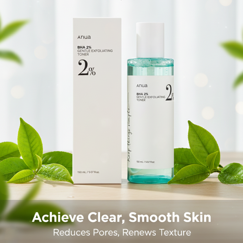 Anua BHA 2% Gentle Exfoliating Toner | 2% Salicylic Acid + Tea Tree + 6 Ceramides | Pore Purifying Toner for Sensitive & Acne-Prone Skin