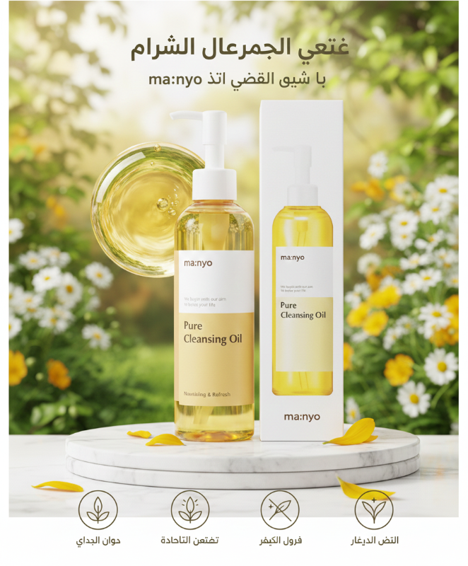Ma:nyo Pure Cleansing Oil - Gentle Korean Oil Cleanser for Makeup & Blackhead Removal