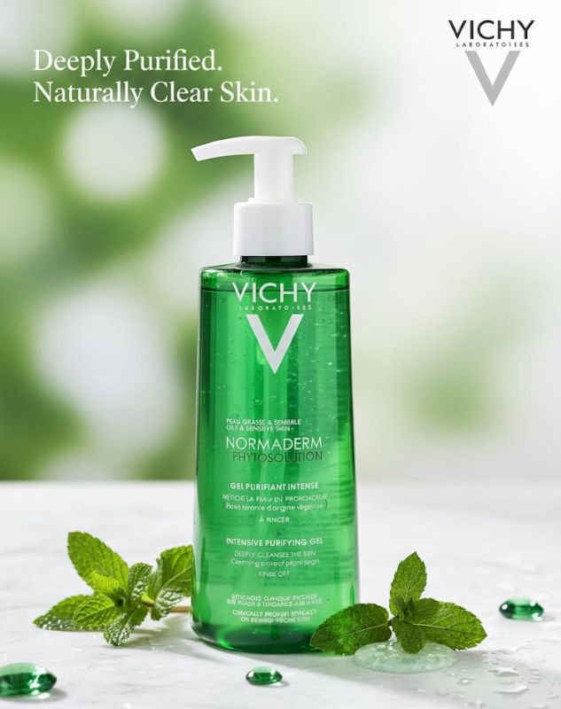 جل فيشي نورماديرم فيتوسوليوشن المُنقّي - مُنظّف بحمض الساليسيليك للبشرة الدهنية والمُعرّضة لحب الشباب  Vichy Normaderm Phytosolution Purifying Gel - Salicylic Acid Cleanser for Oily and Acne-Prone Skin