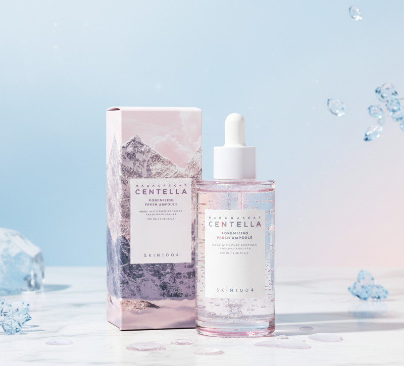 SKIN1004 Madagascar Centella Poremizing Fresh Ampoule | Pore Minimizer & Sebum Control Ampoule | With Pink Salt & Peptides | 100ml, Vegan