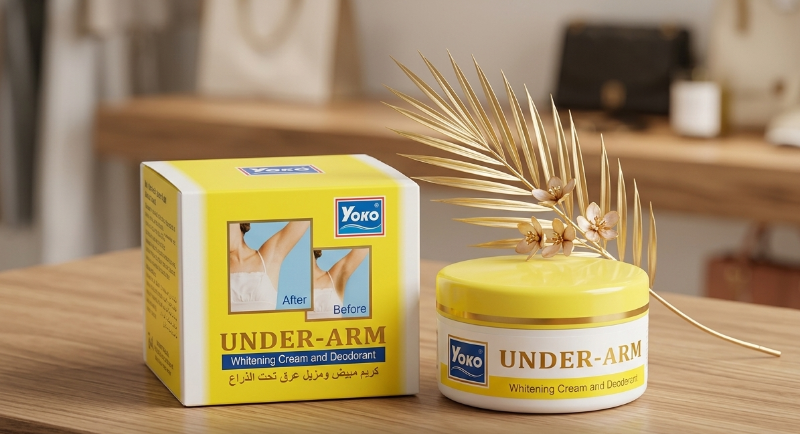 Yoko Under-Arm Whitening Cream & Deodorant 50g: Niacinamide, Salicylic Acid & Vitamin E – Lightens & Prevents Odor