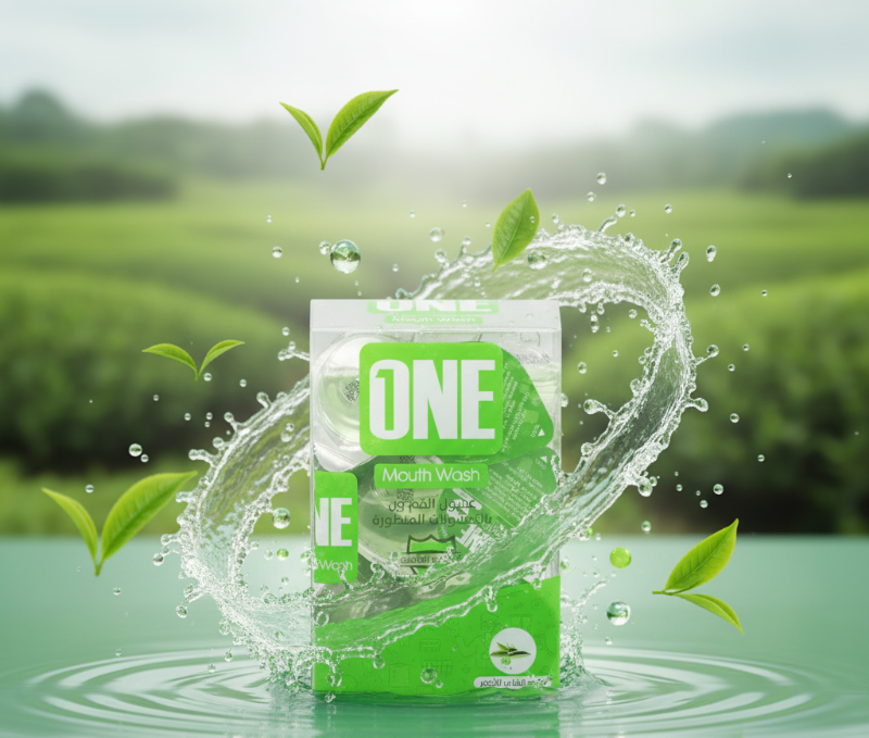 كبسولات غسول الفم "ون أدفانسد" بنكهة الشاي الأخضر | 20 كبسولة، خالية من الكحول، نفس منعش ومضادة للبكتيريا One Advanced Green Tea Flavor Mouthwash Capsules | 20 Capsules, Alcohol-Free, Fresh Breath & Antibacterial