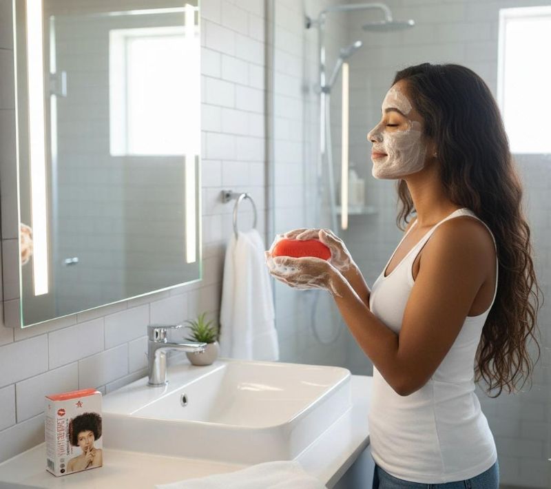 صابون وايت سيكريت لتفتيح البشرة - قالب صابون لتفتيح بشرة الجسم والوجه White Secret Skin Lightening Soap - A soap bar for lightening the skin of the body and face.