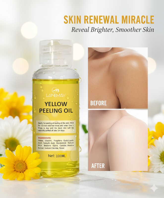 زيت لينيماف الأصفر للتقشير - مقشر للجسم لتفتيح البشرة وتقليل البقع الداكنة Linimaf Yellow Exfoliating Oil - Body Scrub for Brightening and Reducing Dark Spots