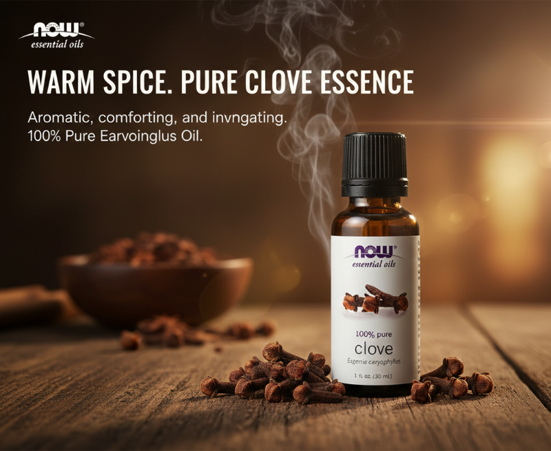 NOW Foods 100% Pure Clove Essential Oil | Steam-Distilled for Aromatherapy & Topical Comfort