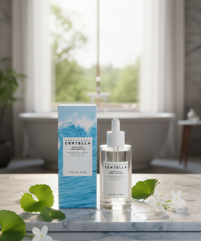 SKIN1004 Madagascar Centella Hyalu-Cica First Ampoule | Hydrating First Treatment Essence | Hyaluronic Acid & Centella | Skin Barrier Support – 100ml