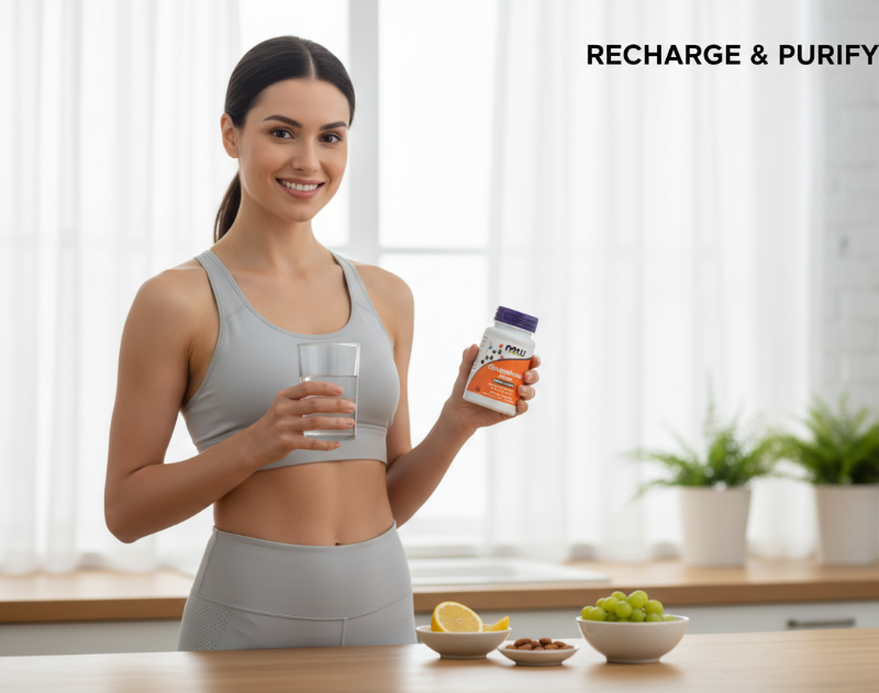 NOW Foods Glutathione 500 mg | Antioxidant & Liver Support with Milk Thistle & Alpha Lipoic Acid