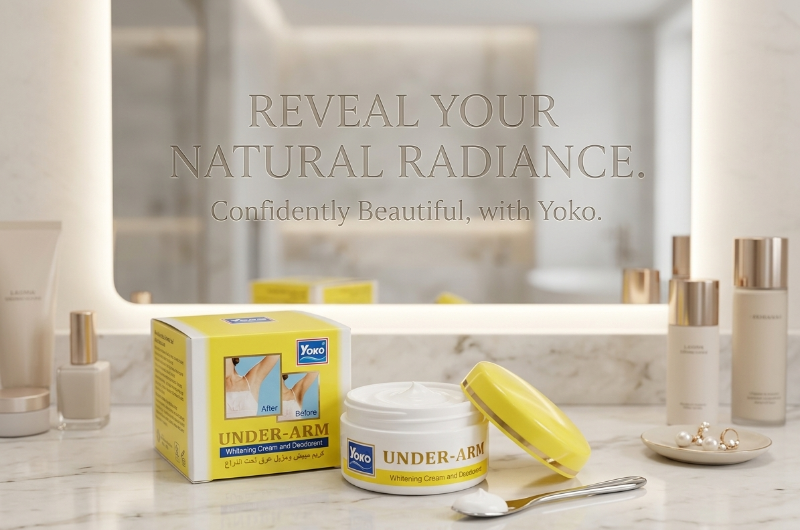 Yoko Under-Arm Whitening Cream & Deodorant 50g: Niacinamide, Salicylic Acid & Vitamin E – Lightens & Prevents Odor