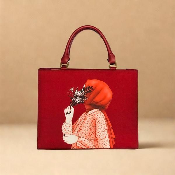 ""Free. Delivery ''"Women's Canvas Printed Shoulder Bag