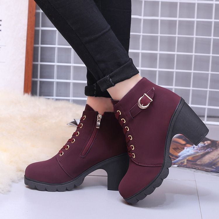 Short Boots Women 2022 Autumn and Winter New European and American High Heel Water proof shoes