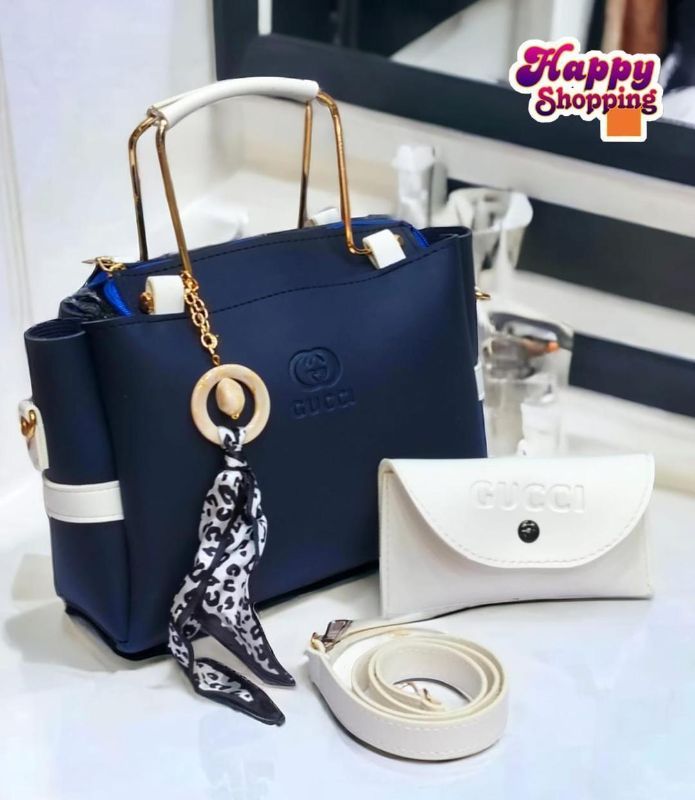 *Free Delivery*: Women's Rexine Hand Bag Set - 2 Pcs - Stylish & Functional