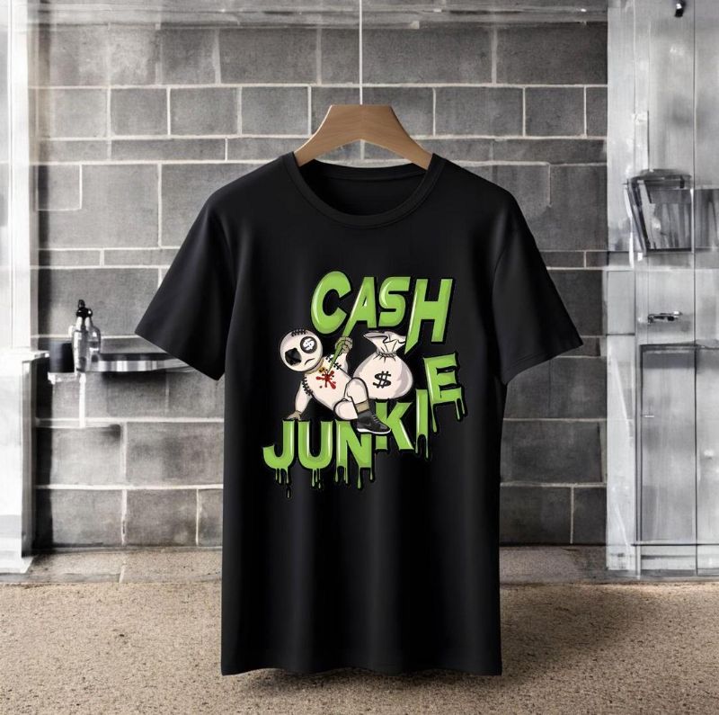 Men's Graphic Sublimation Round Neck Jersey T-Shirt - 1 Pc in Black.