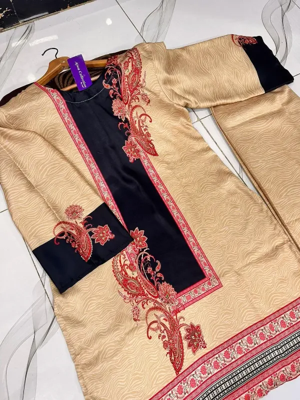 Stylish Printed Co-Ord Set for Women - 2 Pcs in Luxurious Silk