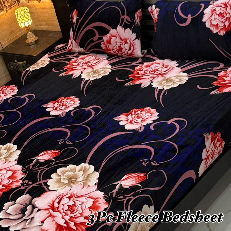 3Pc Fleece Bedsheet