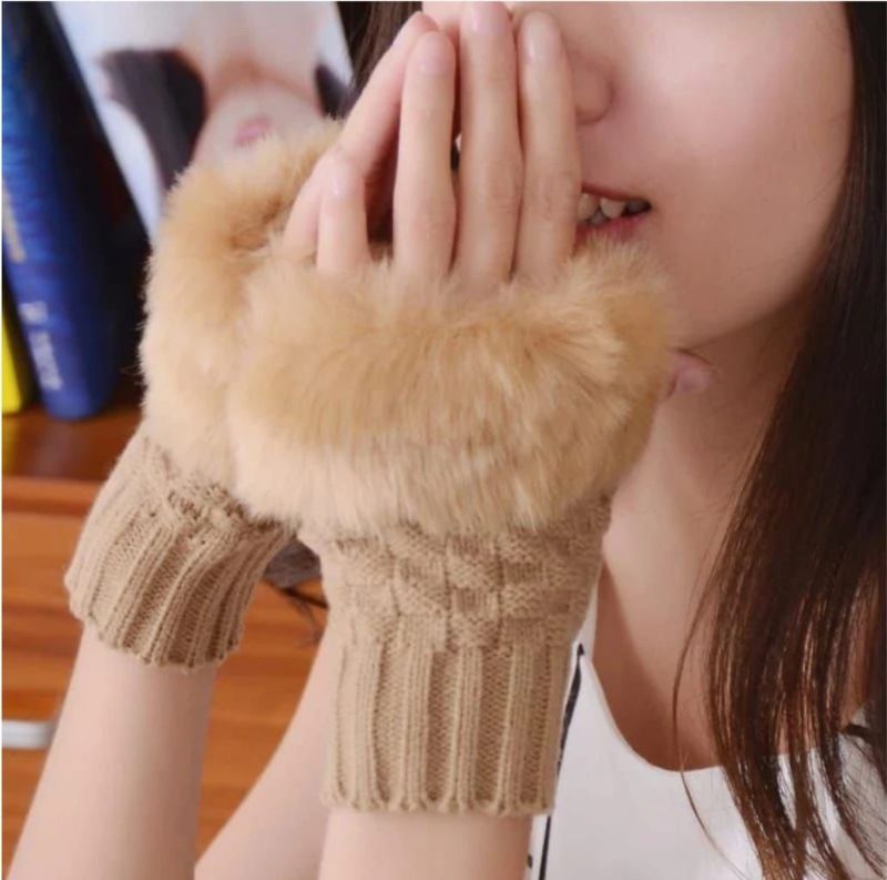 Winter Faux Rabbit Fur Gloves
