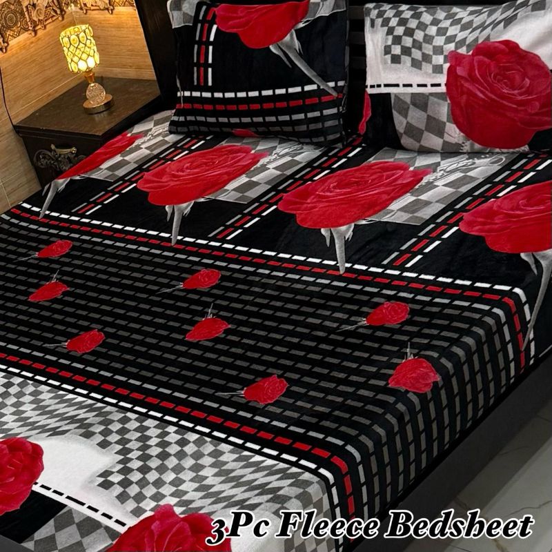 3Pc Fleece Bedsheet