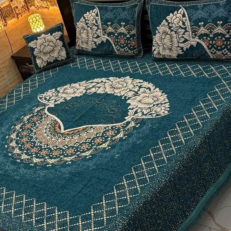 4Pc Velvet Jaquard Bedsheet
