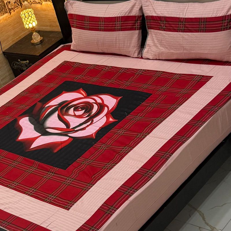 Digital Gold Panel Bedsheet