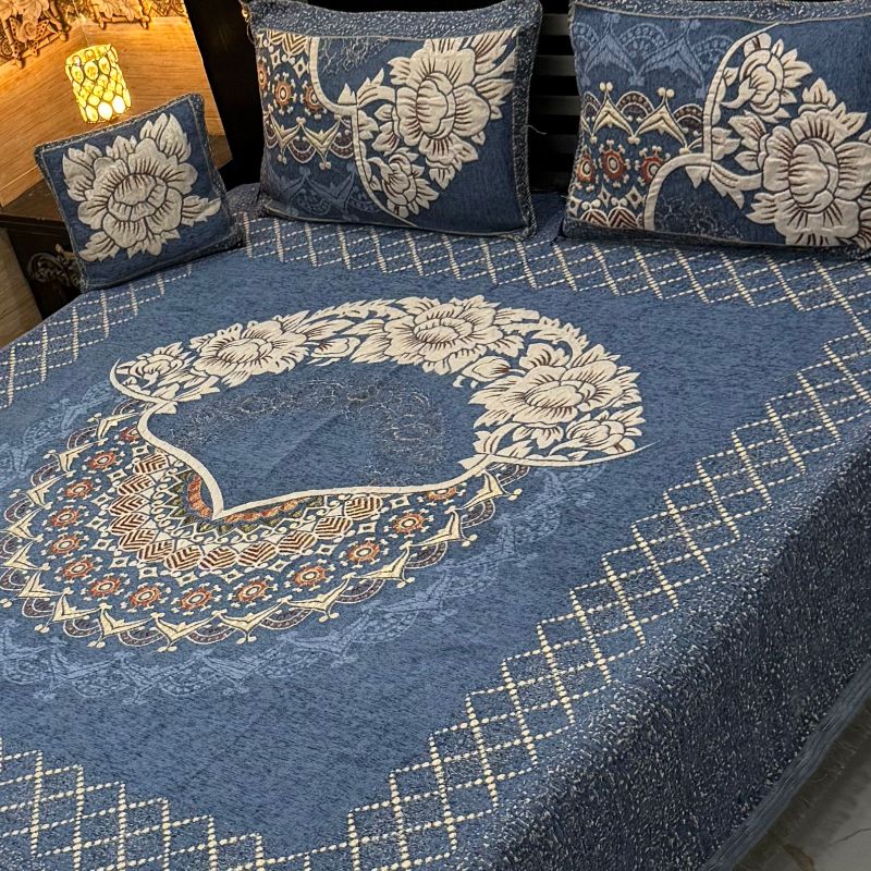4Pc Velvet Jaquard Bedsheet