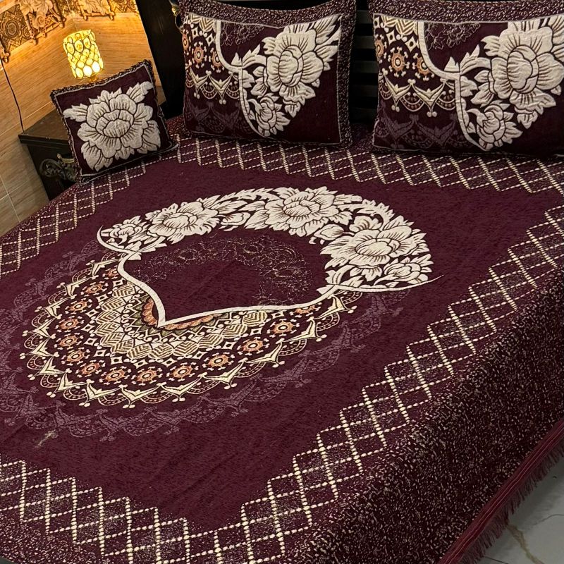 4Pc Velvet Jaquard Bedsheet