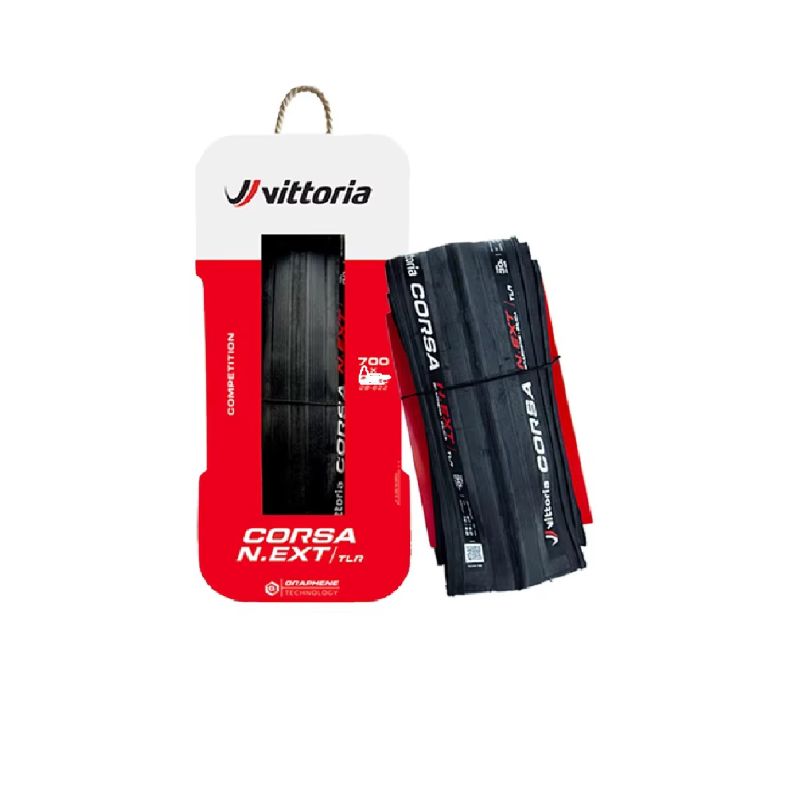 CAUCHO Ruta Corsa N.EXT TLR 700x26c 28c 29wr 30c 32c 34c FULL BLACK G2.0 + Silica Vittoria