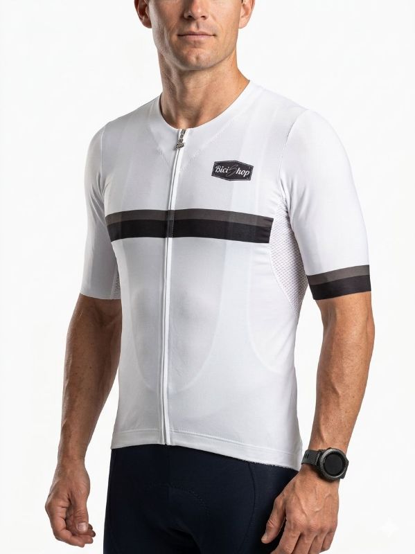 MAILLOT BICISHOP ULLOA MANGA CORTA BLANCO
