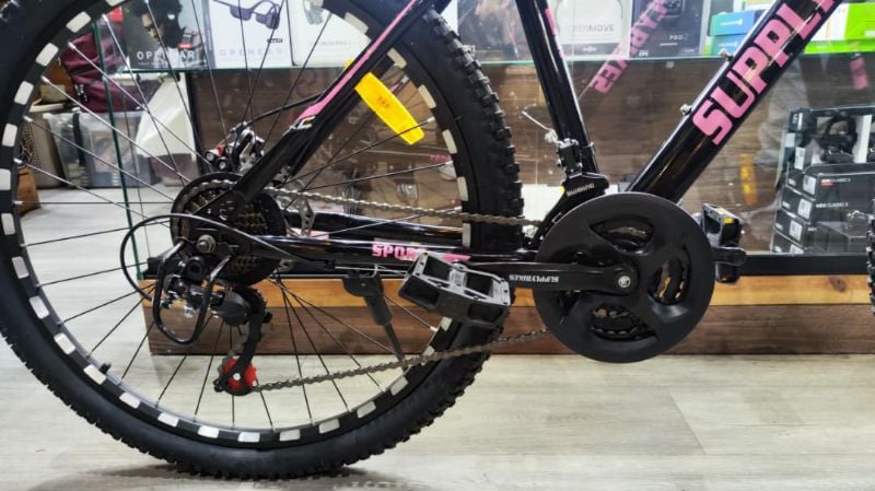 BICICLETA SUPPLY RIN 26 NEGRA CON ROSADO