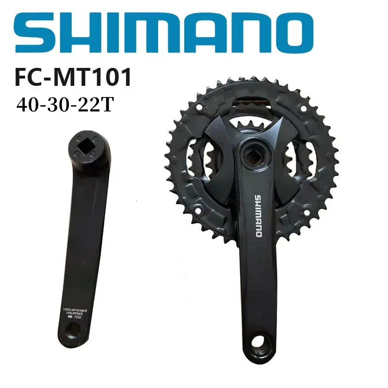 JUEGO DE PLATO Y BIELA SHIMANO TRIPLE MT101 170mm 40-30-22 PARA 9V
