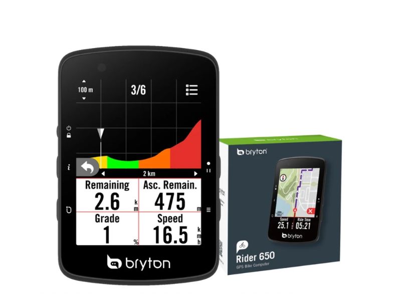 CICLOCOMPUTADOR RIDER 650 E Pant 2.8" táctil 33 Horas BRYTON