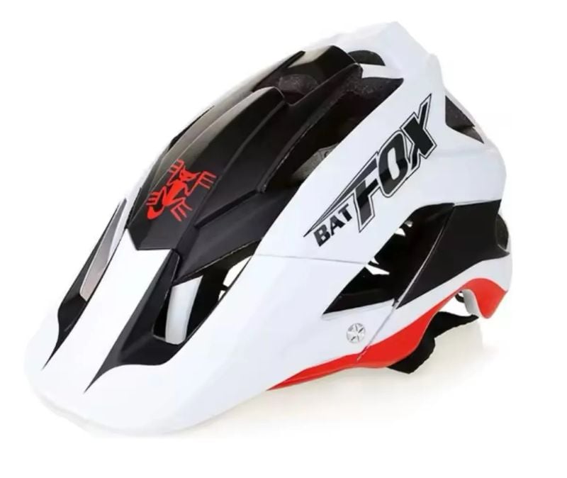 CASCO FOX BLANCO - NEGRO - ROJO