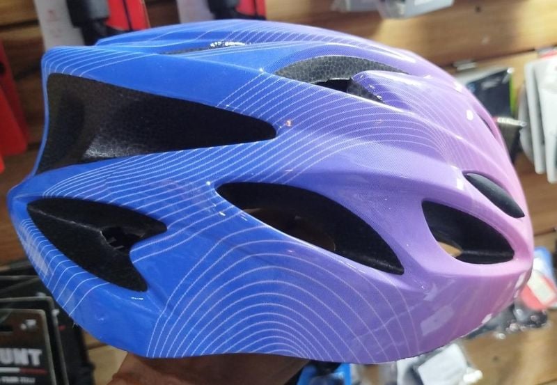 CASCO ROZADO CON AZUL