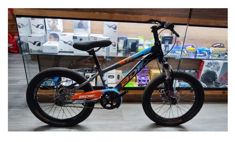 Bicicleta Rim 20 BDF gris, naranja con azul