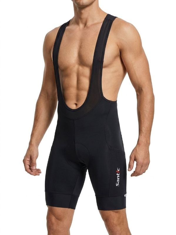 LICRA SANTIC CYCLING BIB SHORTS TALLA S BLACK
