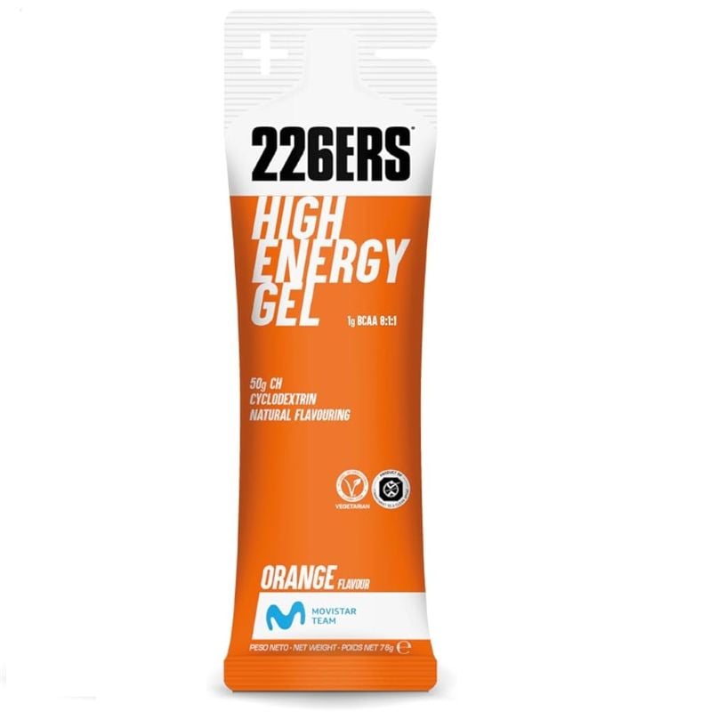 GEL 226ERS HIGH ENERGY 1g BCAA 8:1: 50g CH CYCLODEXTRIN NATURAL FLAVOURING ORANGE